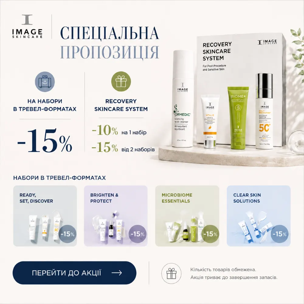 Знижки до 15% на набори Image Skincare до кінця серпня